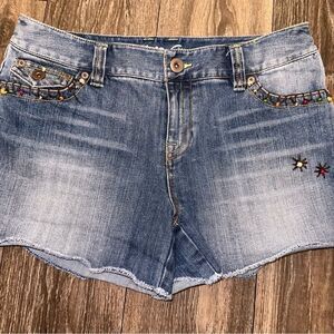 INC Beaded  Denim Shorts